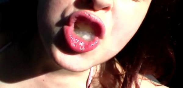 19 Year old Porn from the Cumtrainer Vintage Video archives Public Bathroom Cum Swallowing, Car Blowjob & Chewing Gum. Redhead Teen Amateur slut with nice big boobs humiliated on camera.